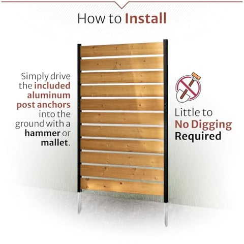 Enclo Concord cedar wood privacy screen panel is ready for stain to maintain natural look.