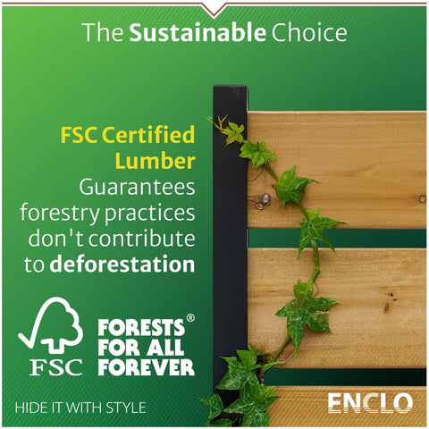 Enclo Concord cedar wood privacy screen maintenance tip: apply stain every six months.