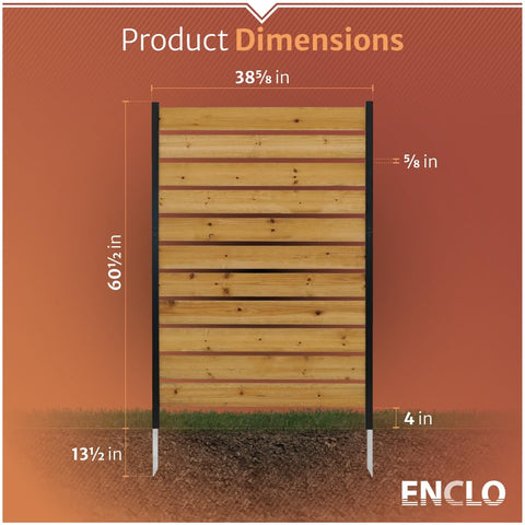 Enclo Concord cedar wood privacy screen visually complements the Concord planter box.