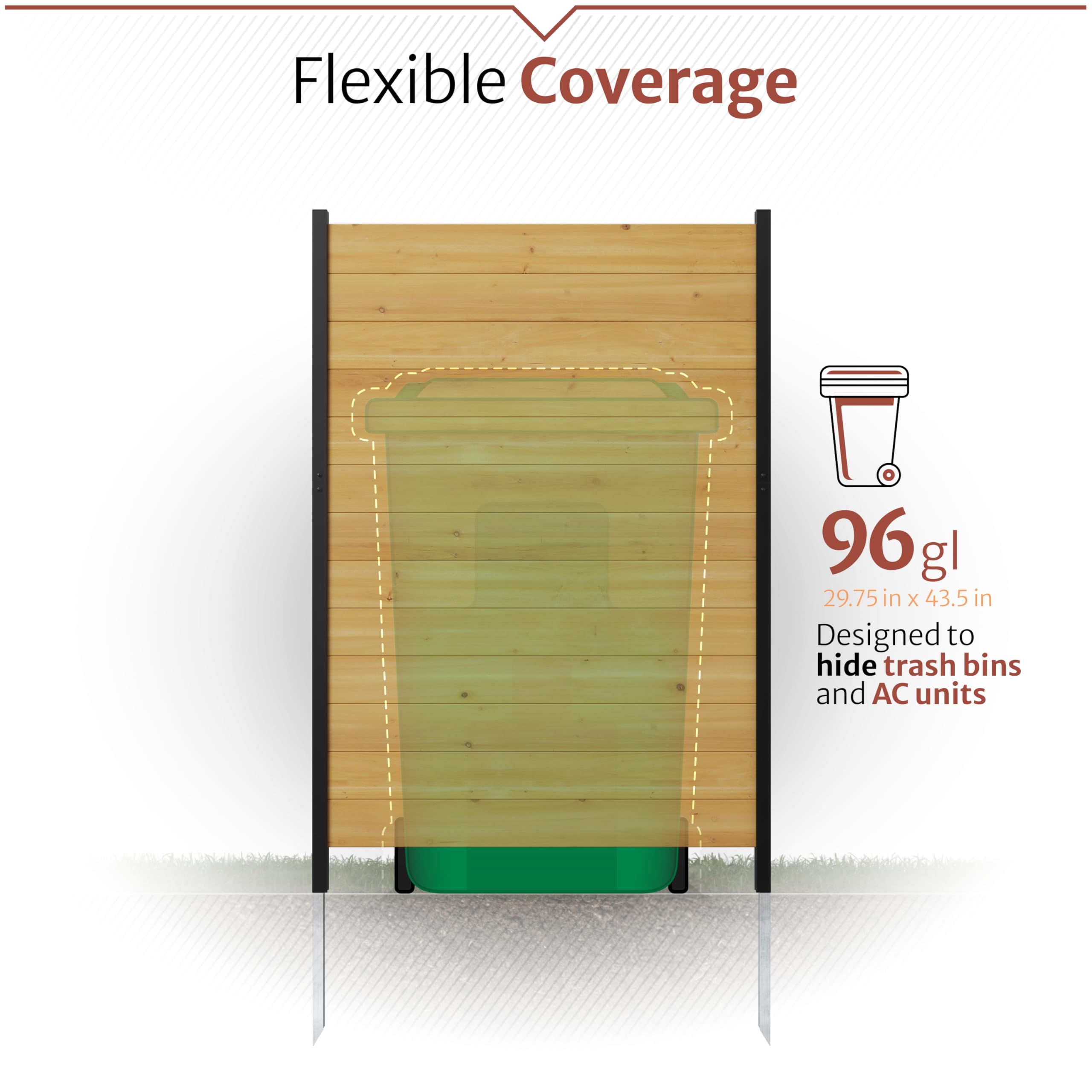 Enclo Fairmont cedar wood privacy screen patio decor that blends with surroundings
