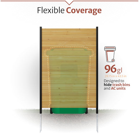 Enclo Fairmont cedar wood privacy screen patio decor that blends with surroundings