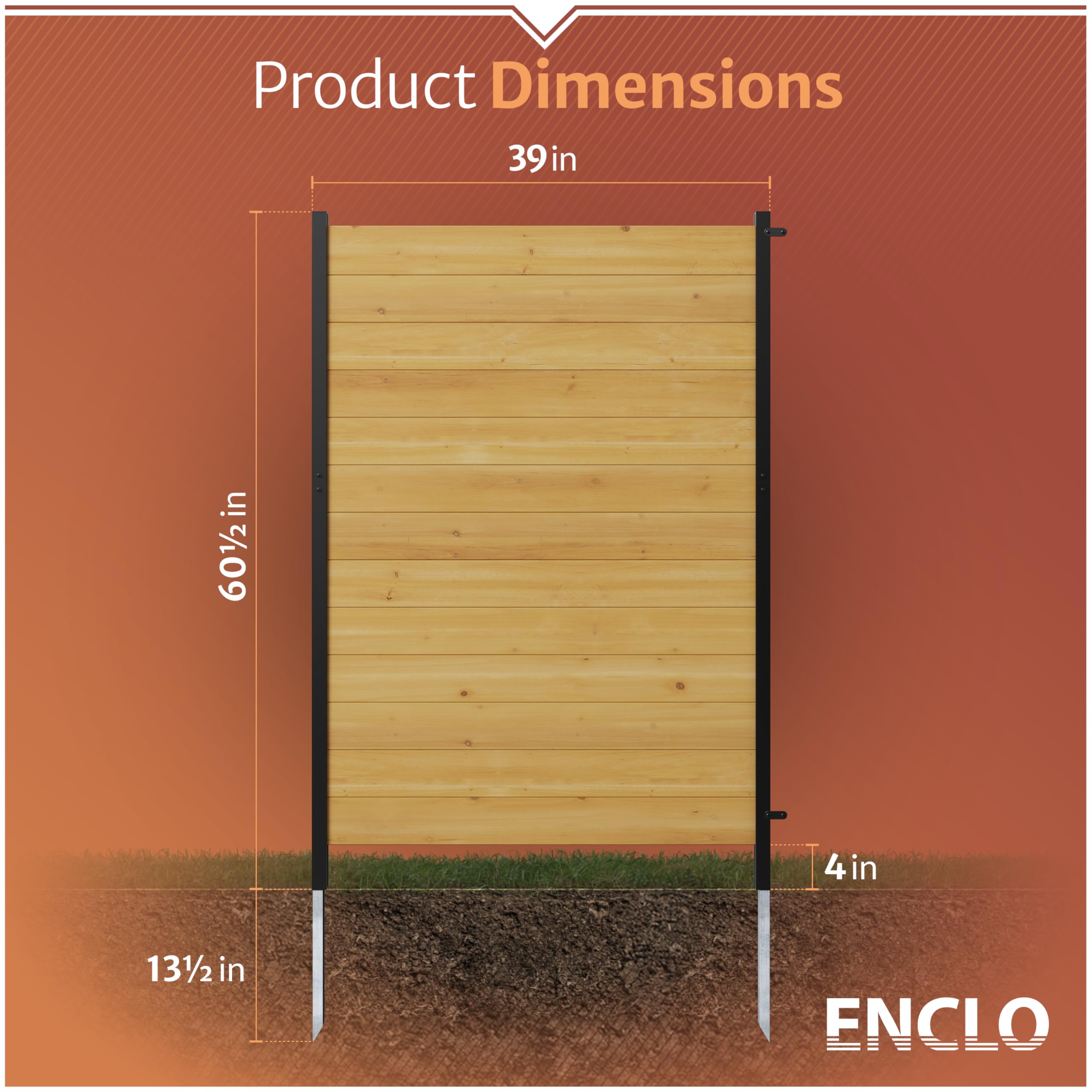 Enclo Fairmont cedar wood privacy screen conceals trash cans for tidier exteriors