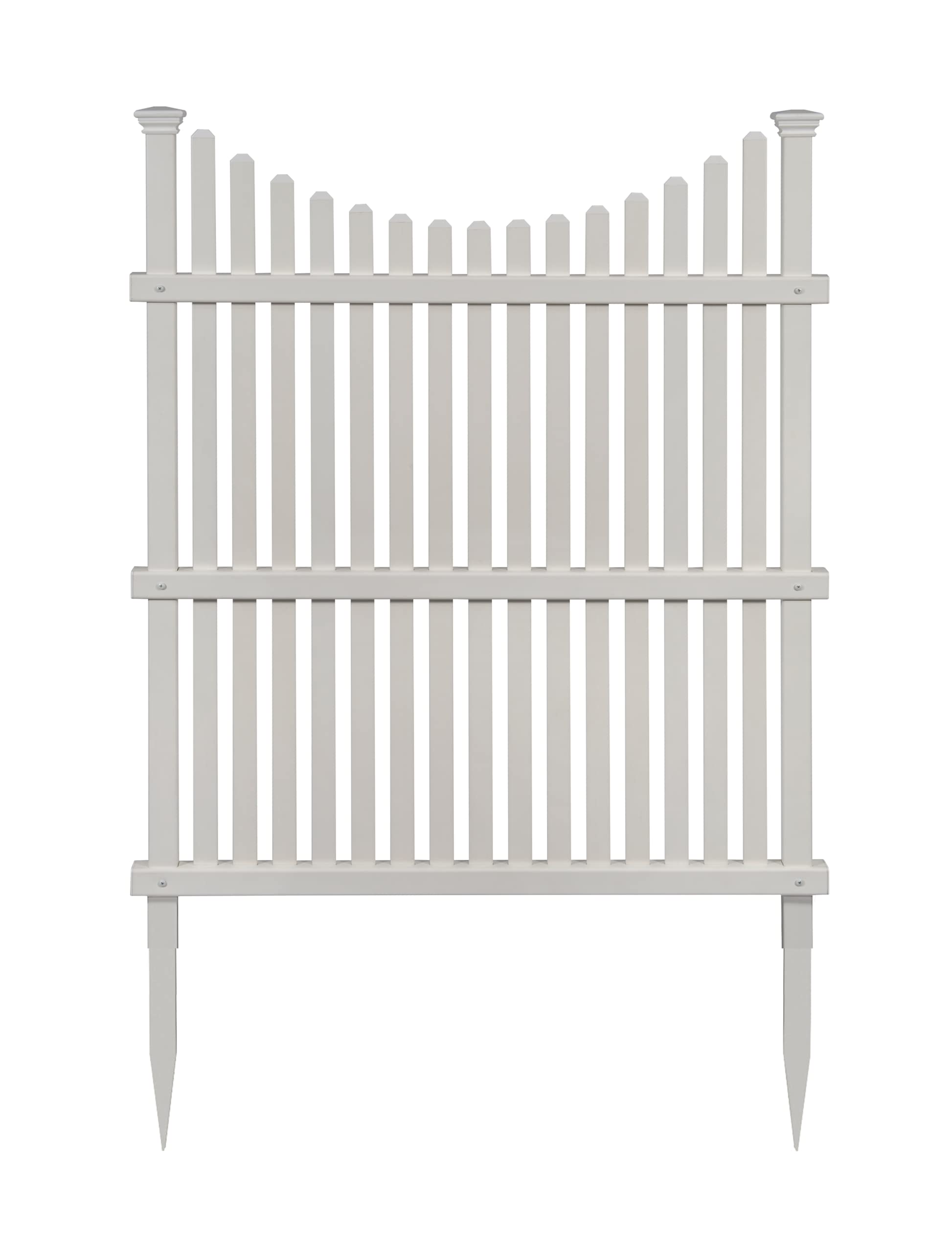 Outdoor-ready Enclo Huntersville fence hides AC units while blending in