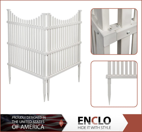 Enclo Huntersville stakes installed in ground for no-dig installation convenience