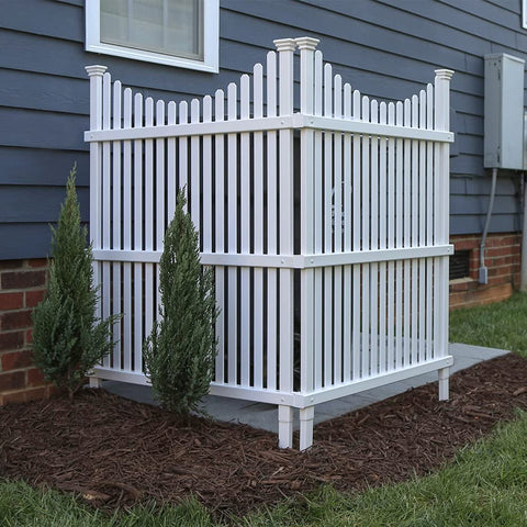 Enclo Huntersville white privacy screen panel assembly for simple setup and privacy
