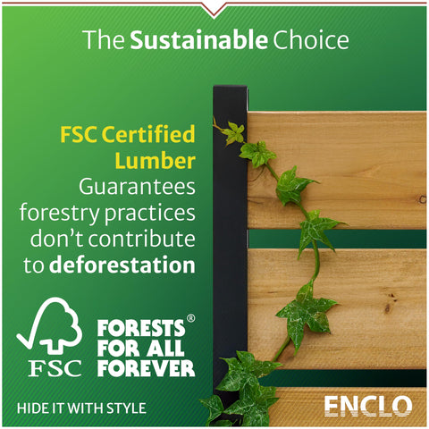 Enclo Sierra 38-inch width panel blends with natural decor