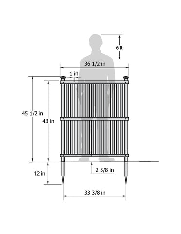 Enclo Wilmington white fence guards the air conditioner while blending with decor.
