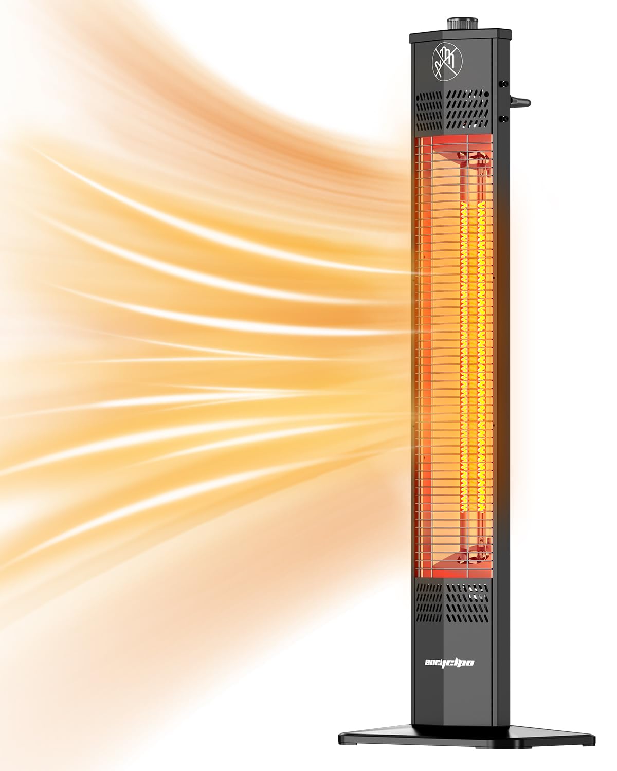 Encyclpo patio heater 36in tower provides focused outdoor warmth.