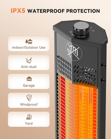 Encyclpo safety feature automatically shuts off if tipped or overheated.