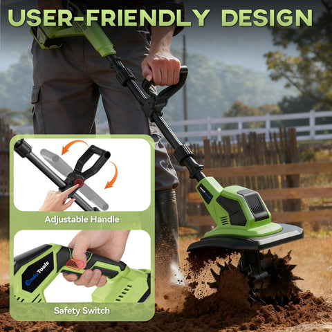 EnduTools dual safety start system enhances safe operation.