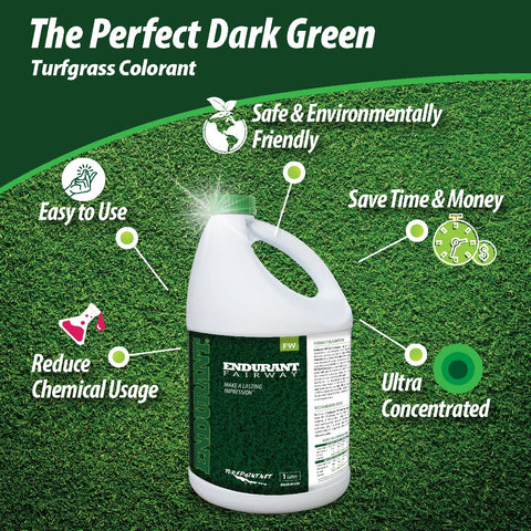 Endurant Easy-apply spray tool makes lawn color touch-ups simple.
