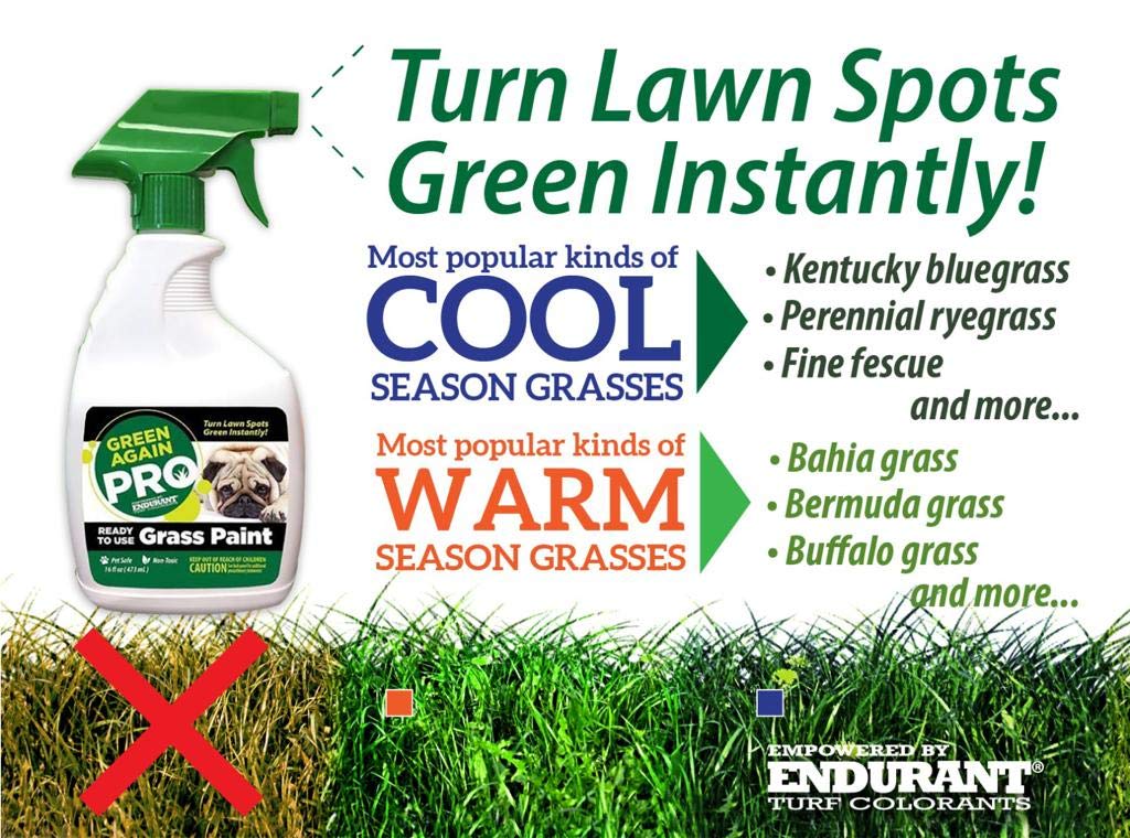 Endurant Green Again Pro applying spray to revitalize worn patches