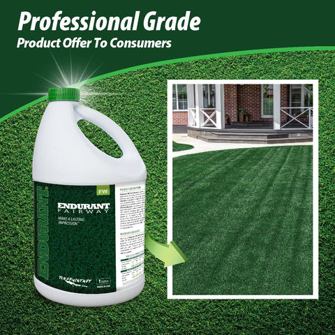 Endurant Long-lasting green dye provides months of color between mowings.