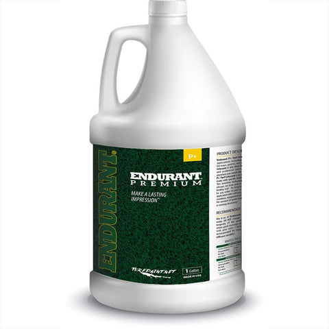 Endurant Turf Colorants 1 Gal bottle front for convenient storage and quick mixing.