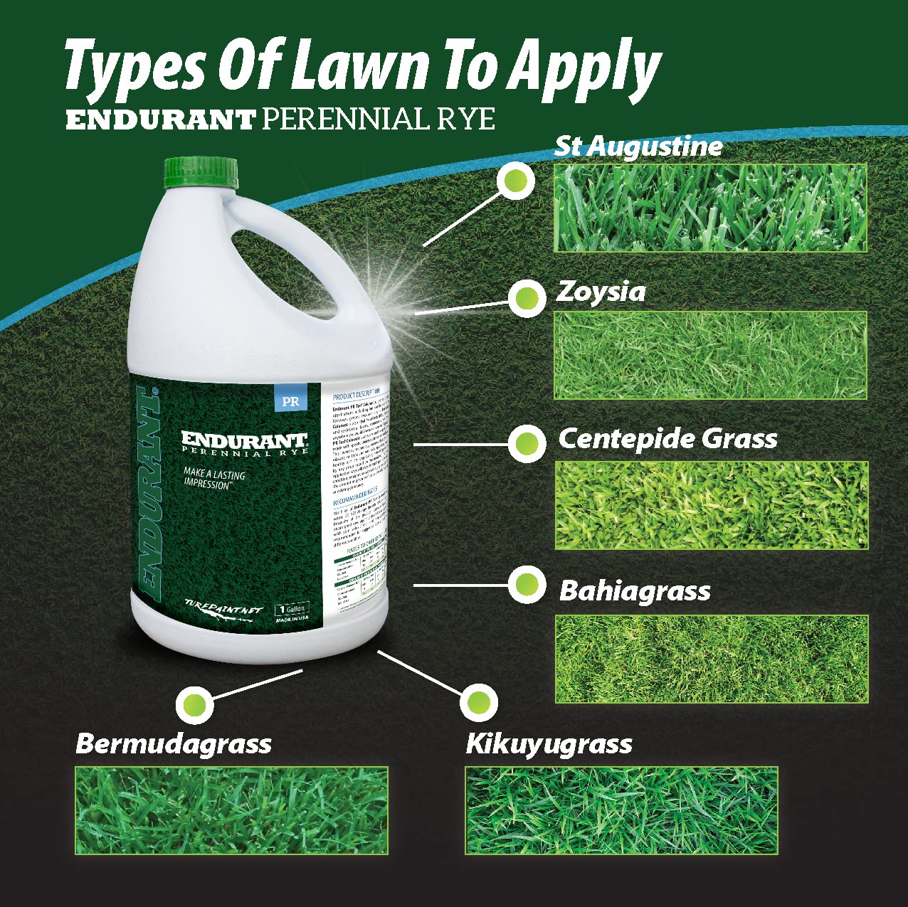 Endurant turf colorants concentrated-formula enables efficient coverage with less product.