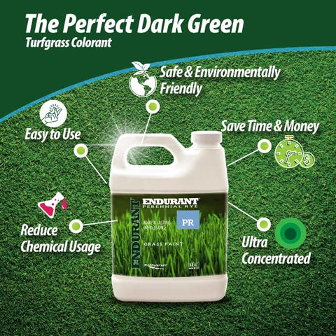 Endurant turf colorants pet-safe green lawn paint suitable for pets and families.
