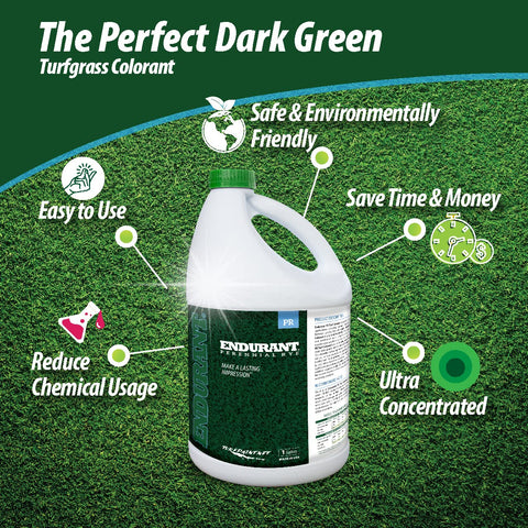 Endurant turf colorants pet-safe-lawn-paint keeps yards pet-friendly and safe for families.