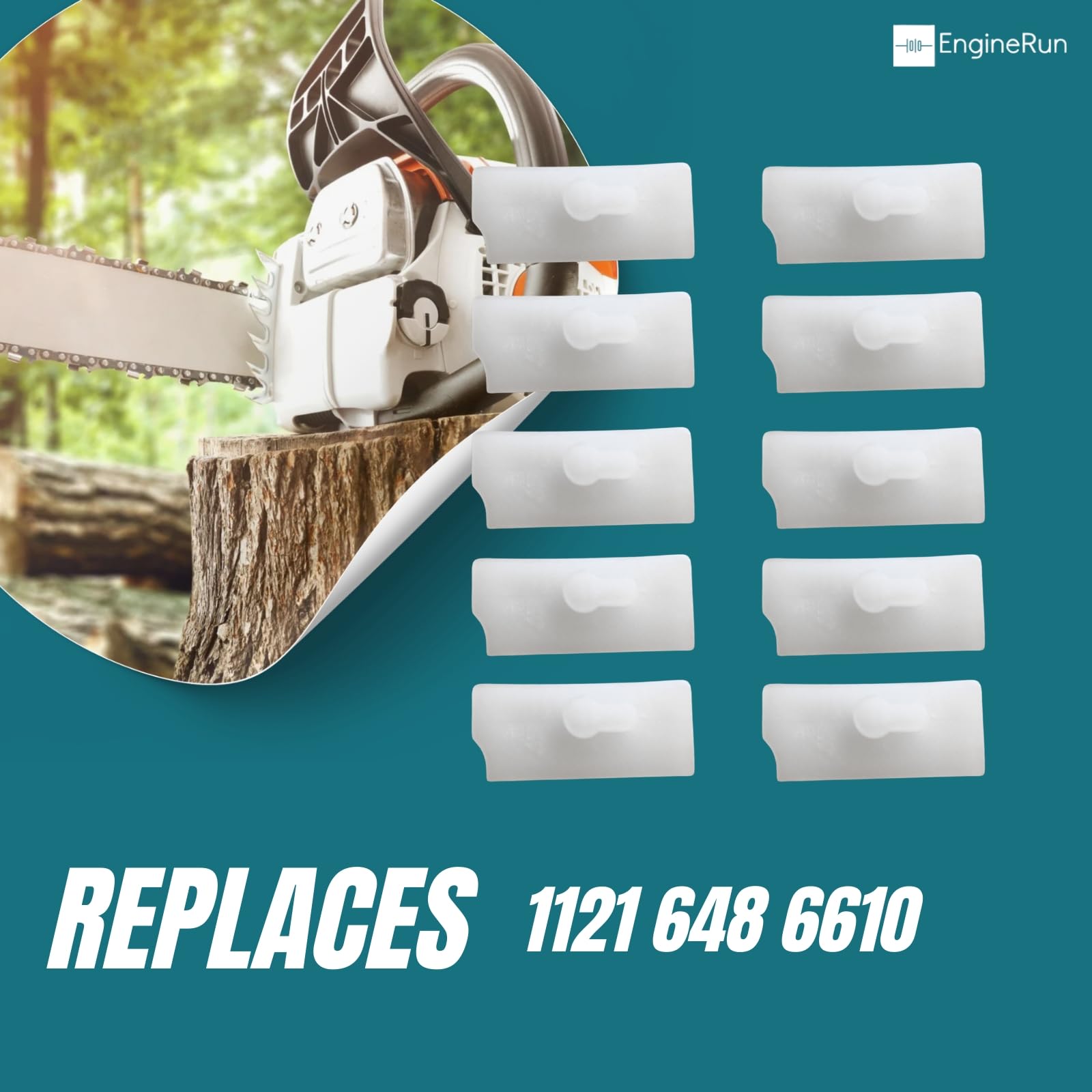 ENGINERUN bumper strip replacement kit maintains proper alignment under heavy wood-cutting