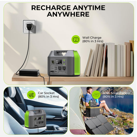 EnginStar 296Wh lithium battery provides reliable backup energy for camping.