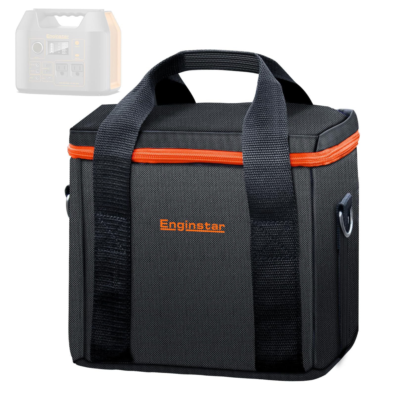 EnginStar carrying case interior dimensions shown for a snug fit of the 300W battery packs.