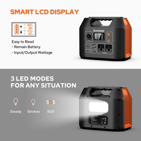 EnginStar compact size portable power station ideal for travel