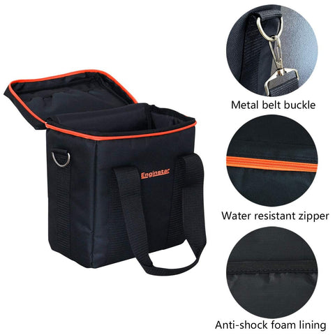 EnginStar waterproof zipper protects contents during rain and outdoor use.