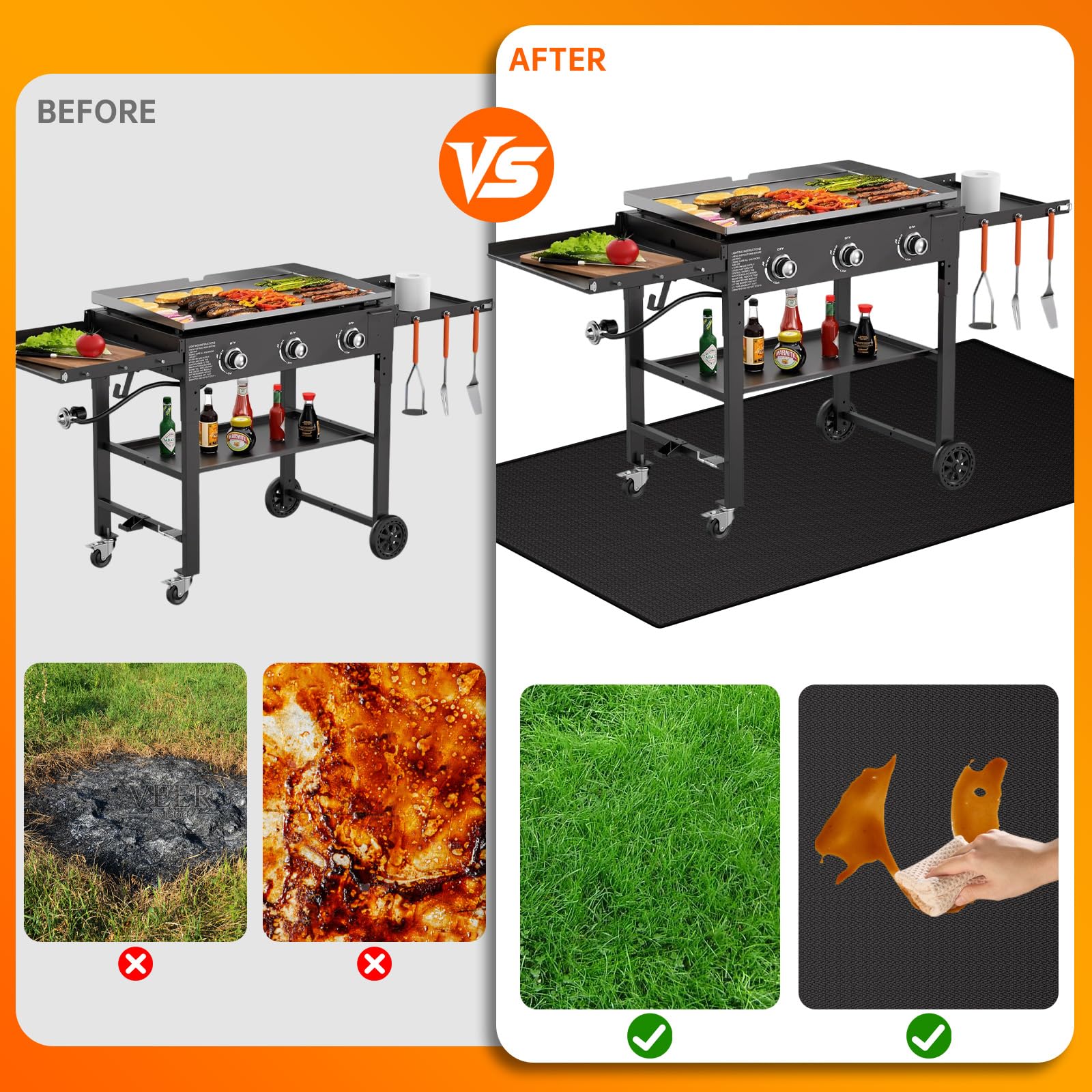 ENGPOW portable, foldable mat stores compactly for camping and travel.