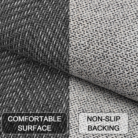 ENHASIV herringbone design entry mat adds texture while trapping dirt.
