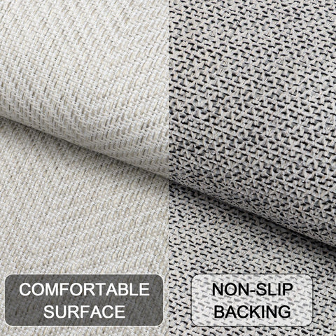 ENHASIV non-slip backing underside demonstrates grip on clean, dry floors.