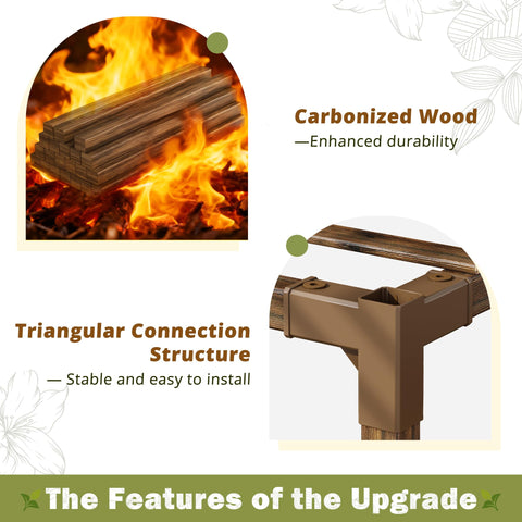 Sturdy triangle connectors and solid frame provide stable support for heavy pots