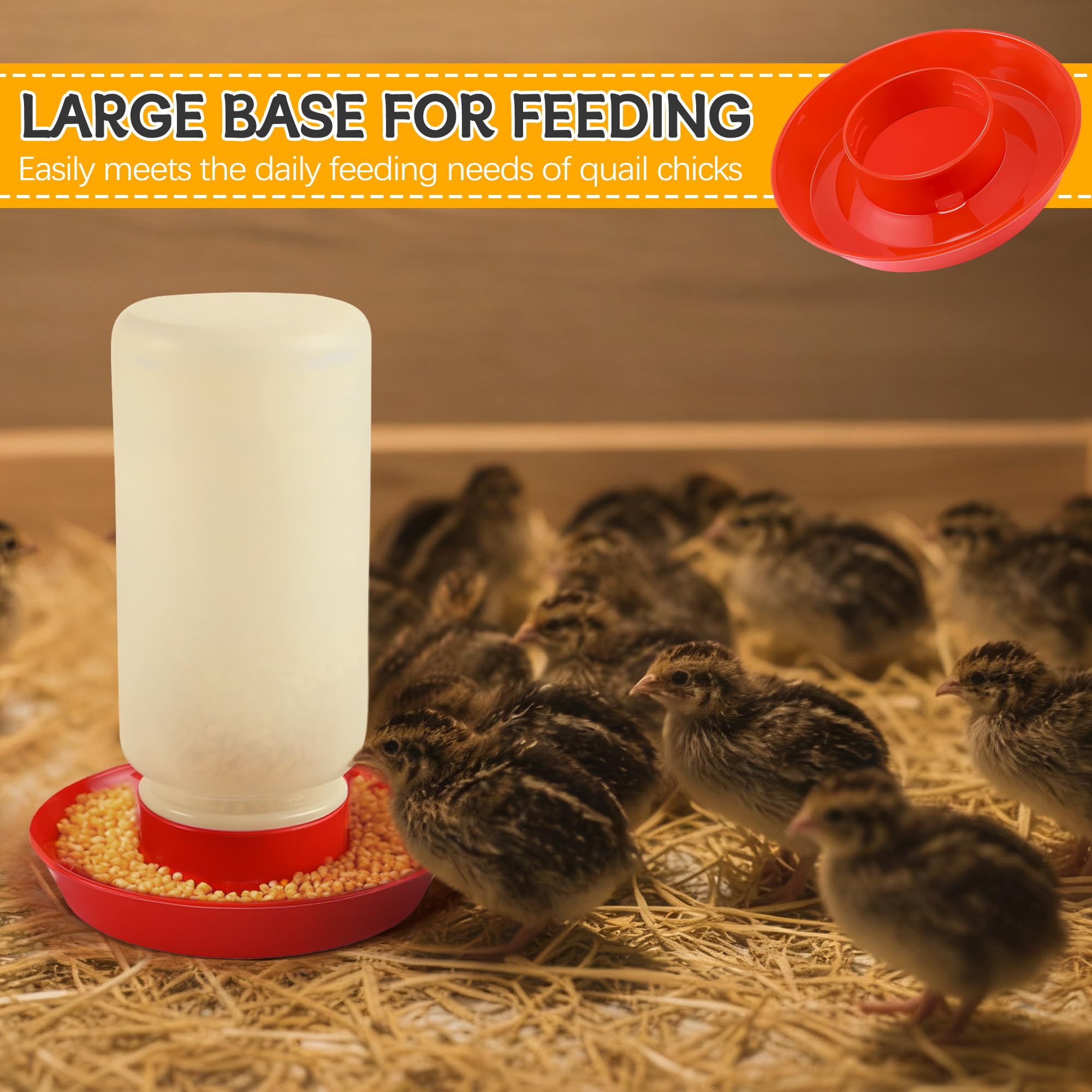 Enhon feeder base inner diameter 2.8 inches supports stable feeding.