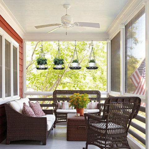 Enhon indoor-outdoor plant hanger is versatile for patios and interiors.