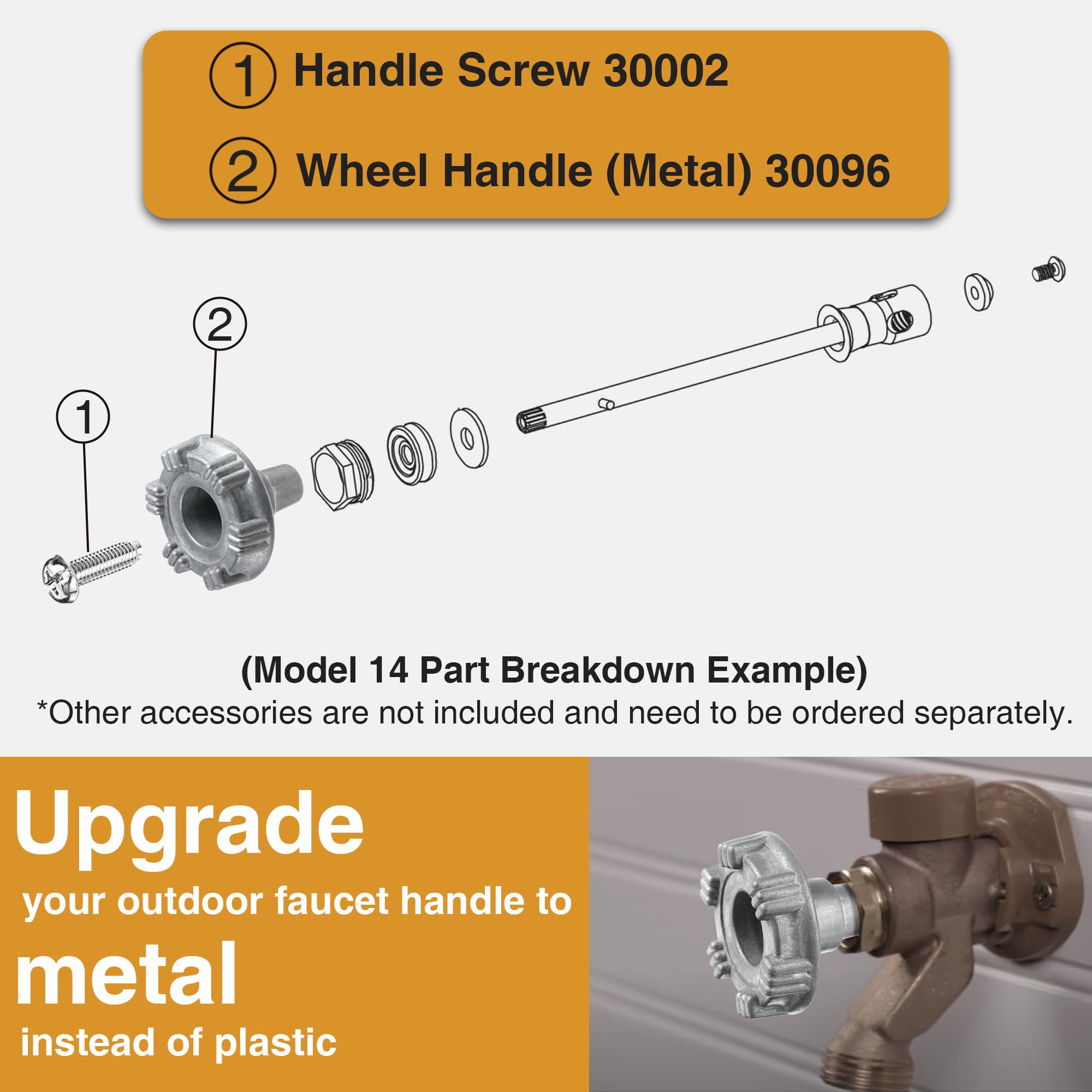 Enhon rust-resistant outdoor handle enhances durability.