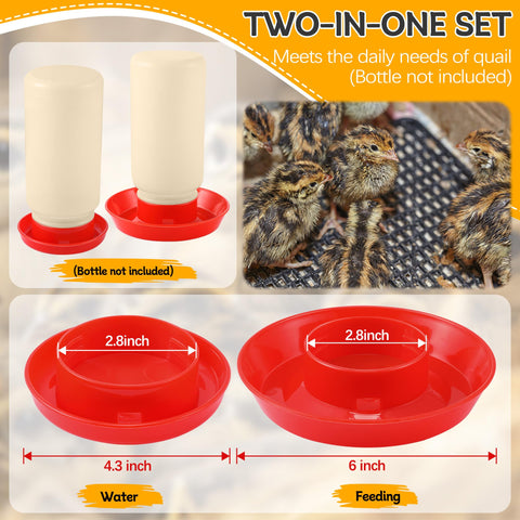 Enhon quail feeder base dual sizes for complete brooding feeding.