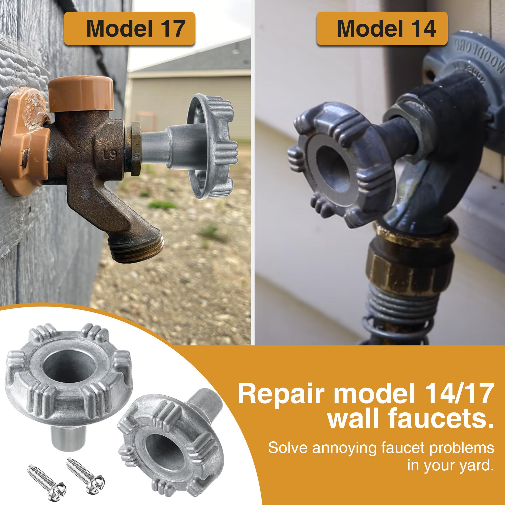 Enhon metal replacement kit includes two handles and screws for quick spare parts.