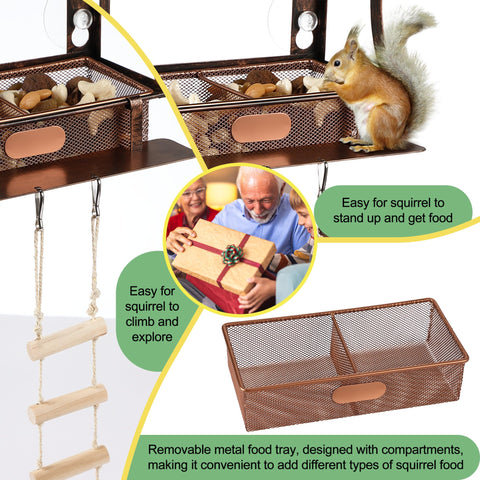 Enhon metal shell resists weather for durable outdoor feeding.