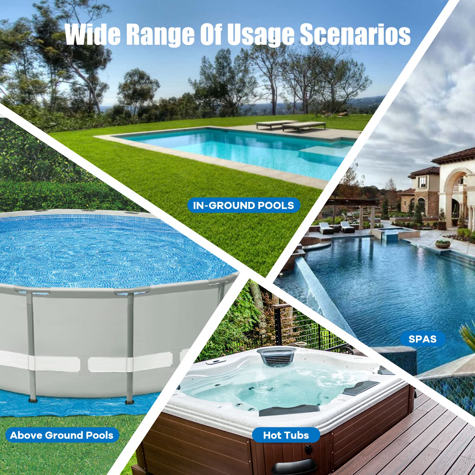 Enhulk pool vacuum filter bags 500 Mesh handle sand and small particles.