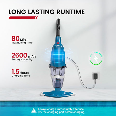 Enhulk pool vacuum offers tool-free setup for quick use