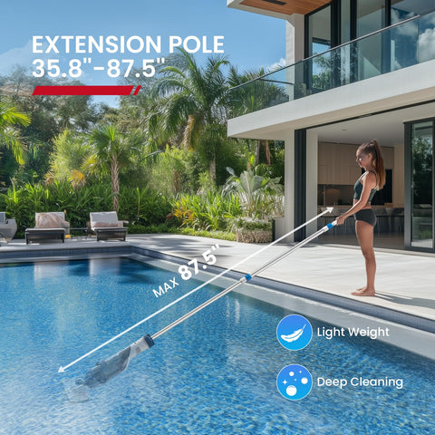 ENHULK Pro cordless pool vacuum 1.8L capacity reducing frequent emptying