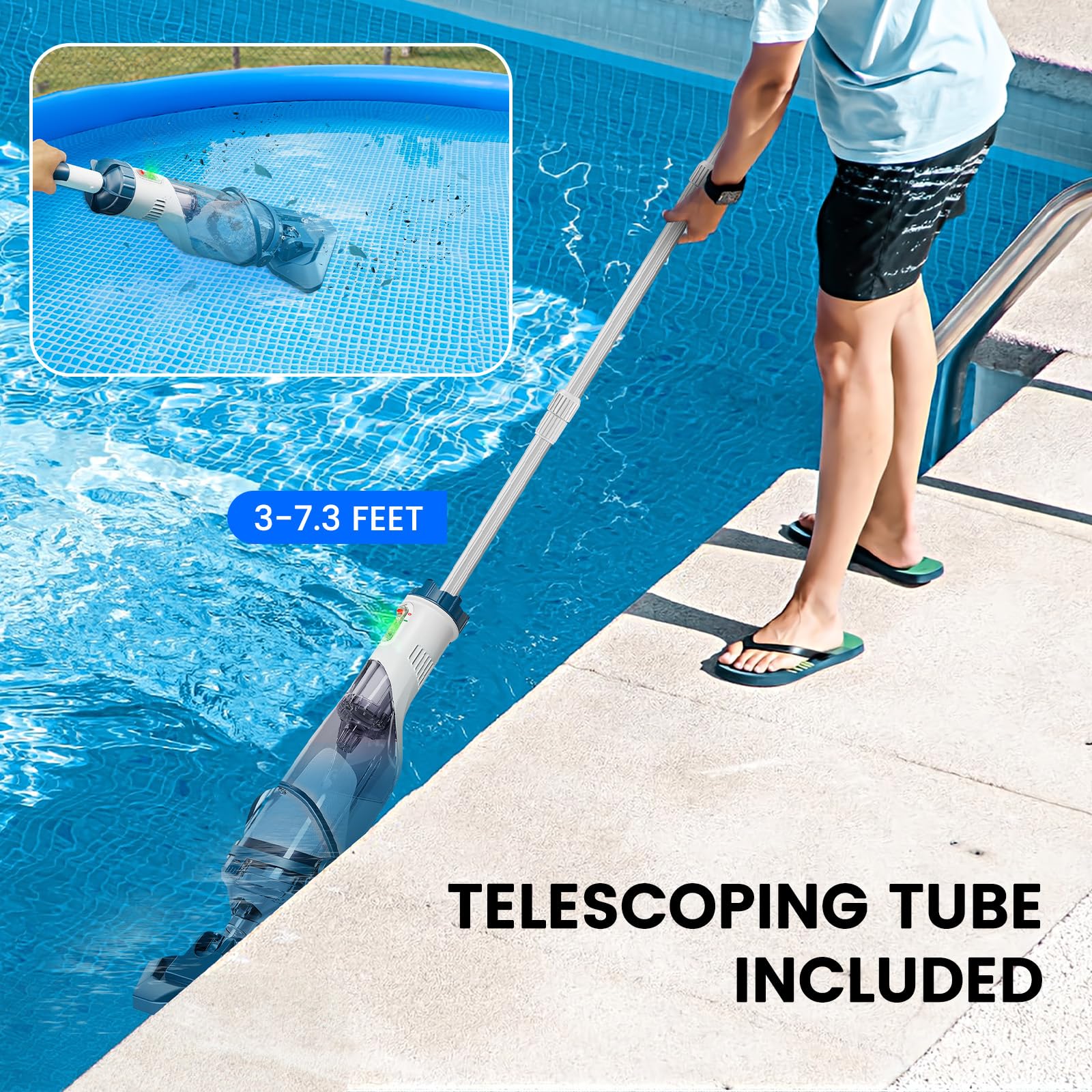 500Mesh reusable filter bag handles sand and larger particles efficiently.
