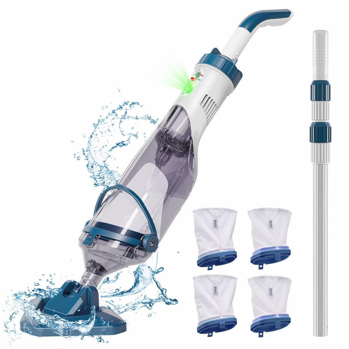 Enhulk main unit shown for quick pool cleanups with strong suction.