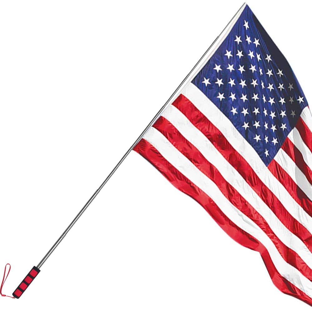 Enjoyist extendable flagpole showcased during hands-on demonstrations.