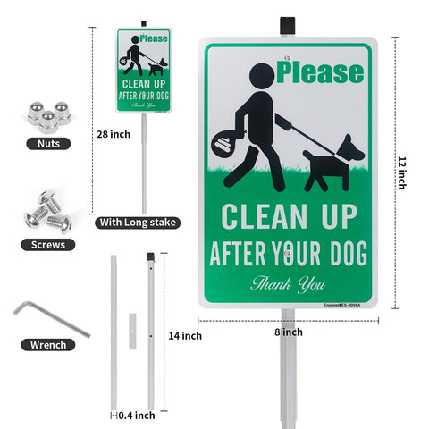 Enjoyist Rust-free aluminum sign with 40mil thickness withstands outdoor weather.