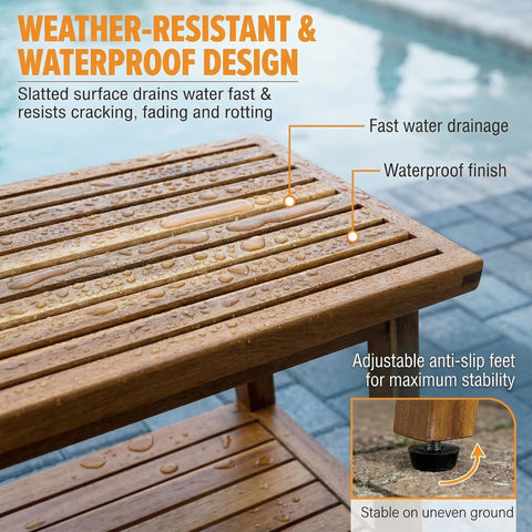 Enkezi outdoor side table ready for quick assembly
