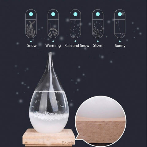 Enkrio storm glass small size fits cozy bedroom desks.