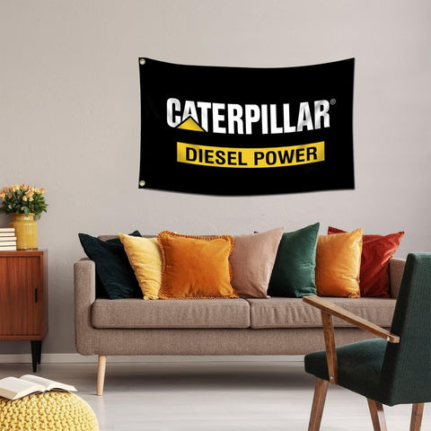 ENMOON Cat Diesel Power flag with brass grommets ensures sturdy outdoor or indoor mounting