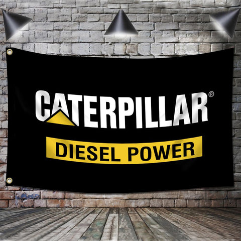 ENMOON Cat Diesel Power flag wall hanging showcases vibrant colors for lively spaces