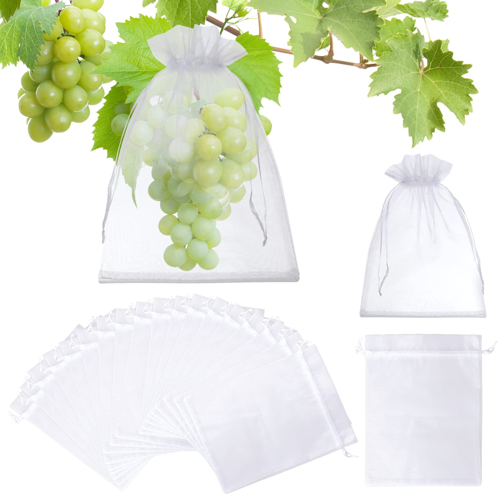 ENNIYU fruit netting bag 6x9 drawstring protects fruits with breathable mesh