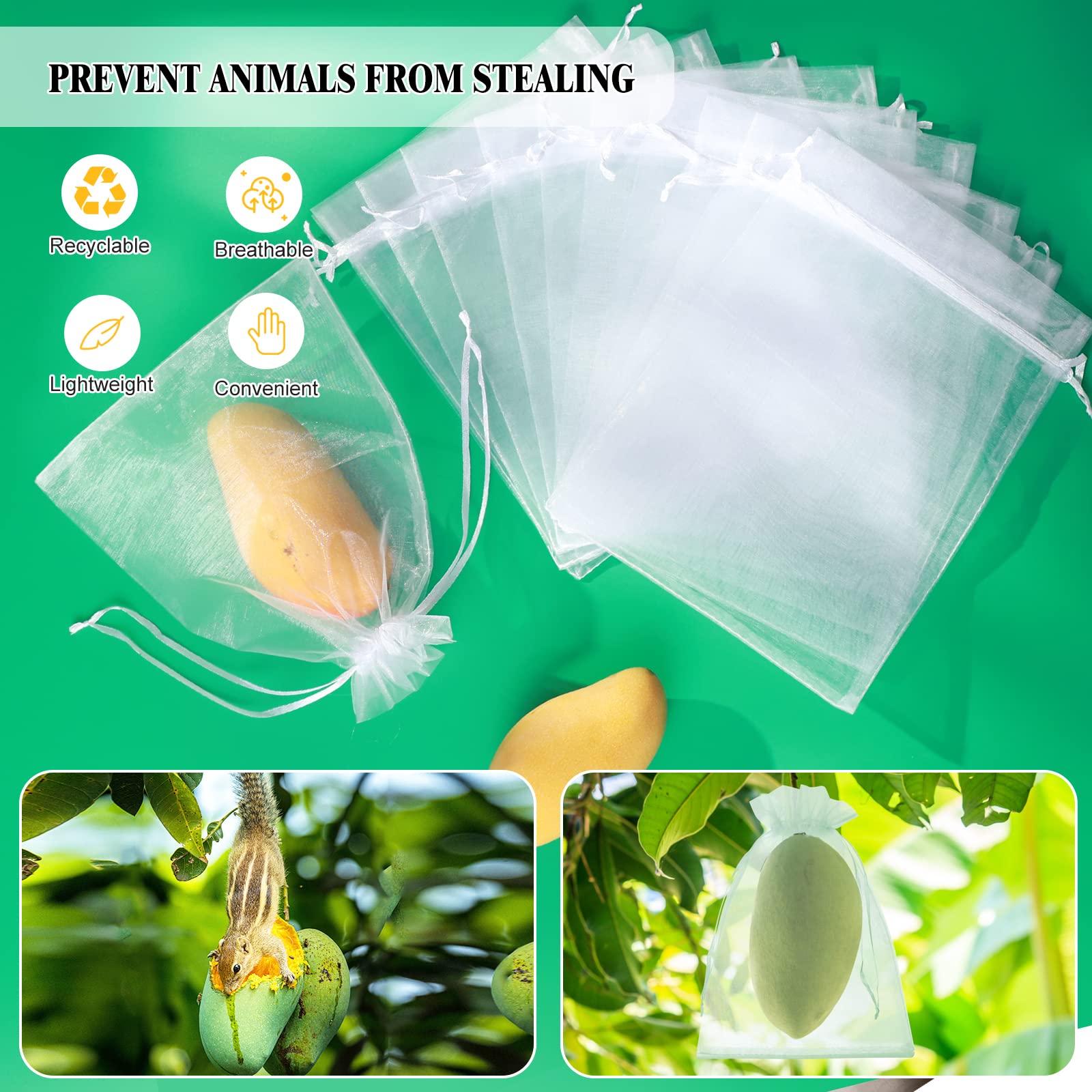 ENNIYU washable reusable bags support long-term garden use