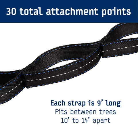 ENO Atlas straps can hold up to 400 pounds for rugged outdoor use.